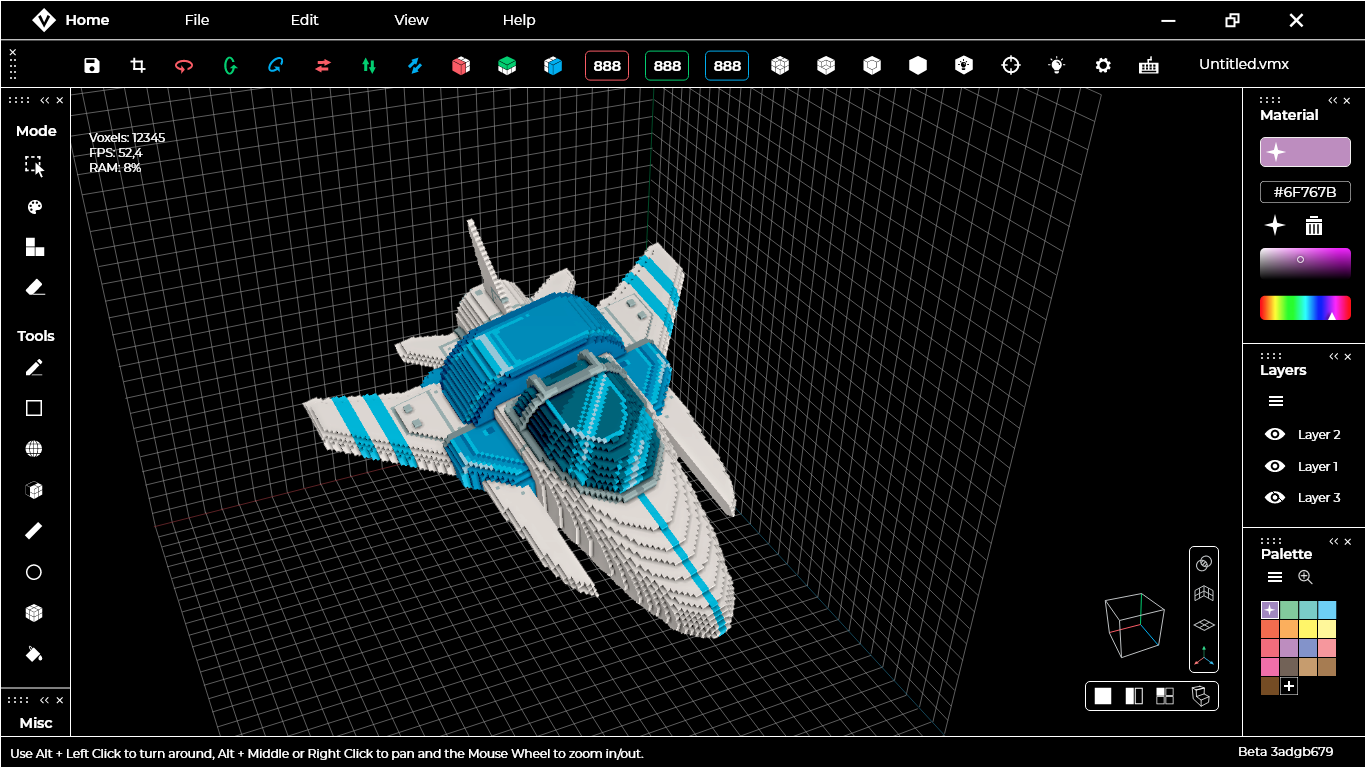 Modeler Dock panels – mínimum