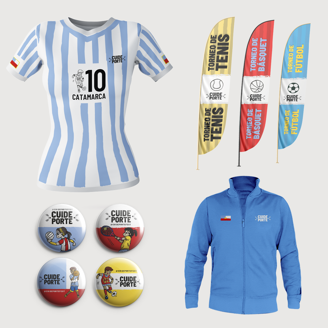 Sports Group: Football Uniforms, Pins and Pennants